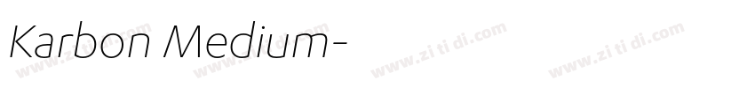 Karbon Medium字体转换